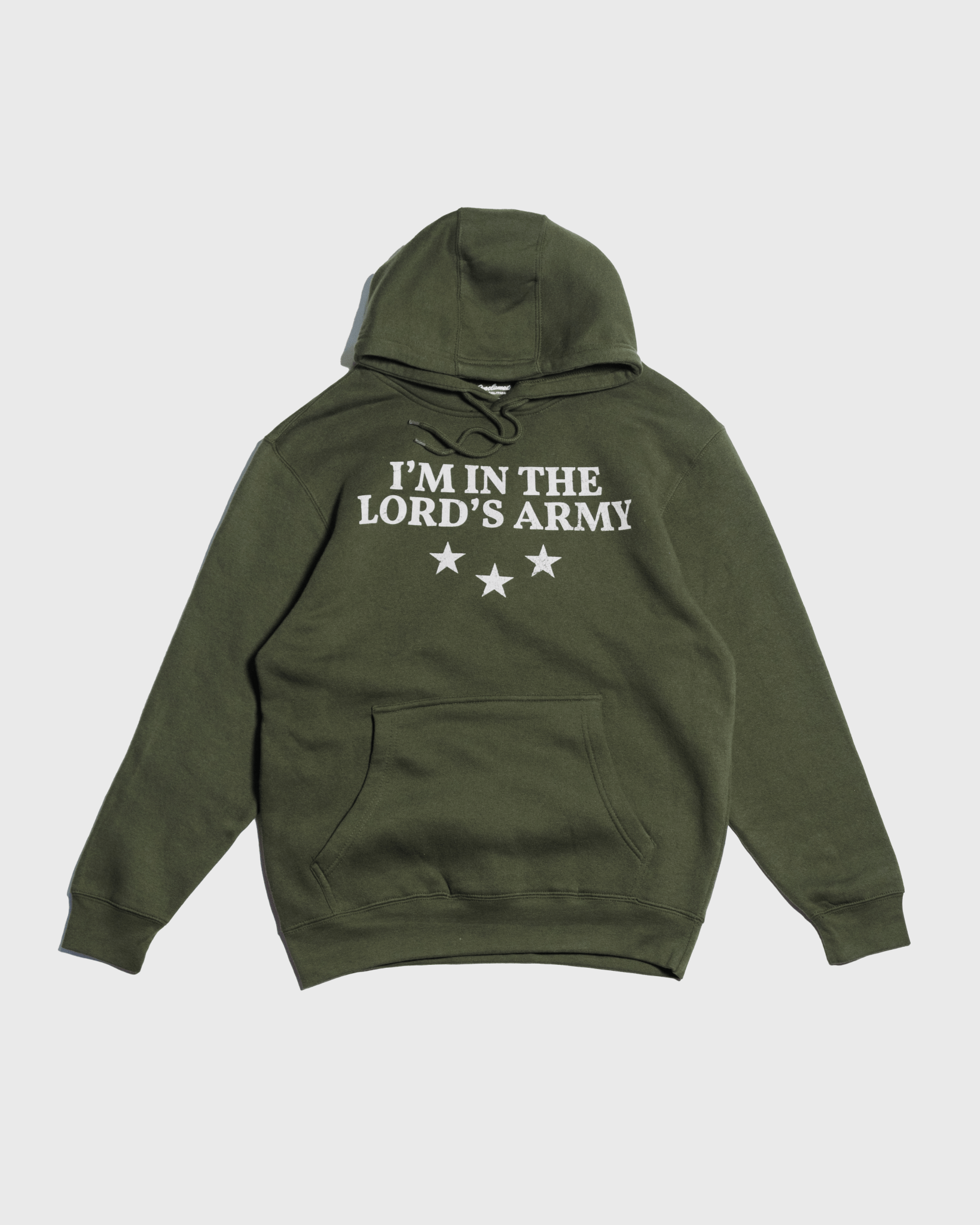 "I'm in the Lord's Army" Military Green Hoodie - Proclamation Coalition