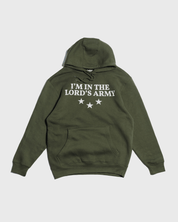 "I'm in the Lord's Army" Military Green Hoodie - Proclamation Coalition