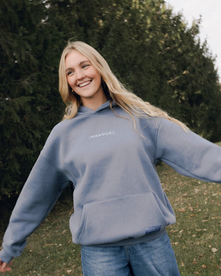 "Immanuel - Where Jesus Walked" Puff - Print Comfort Hoodie - Proclamation Coalition