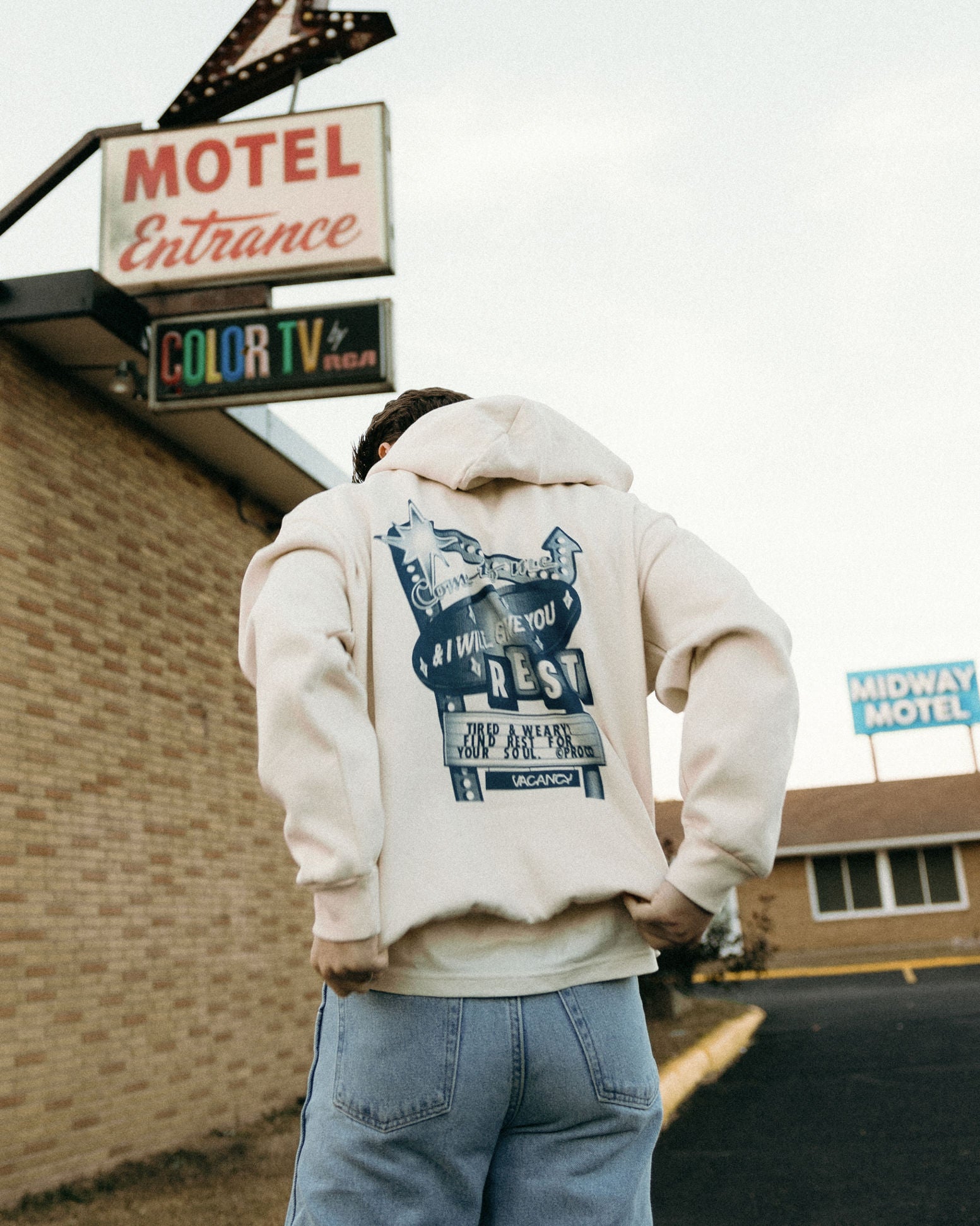 "Rest Motel" Heavyweight Hoodie