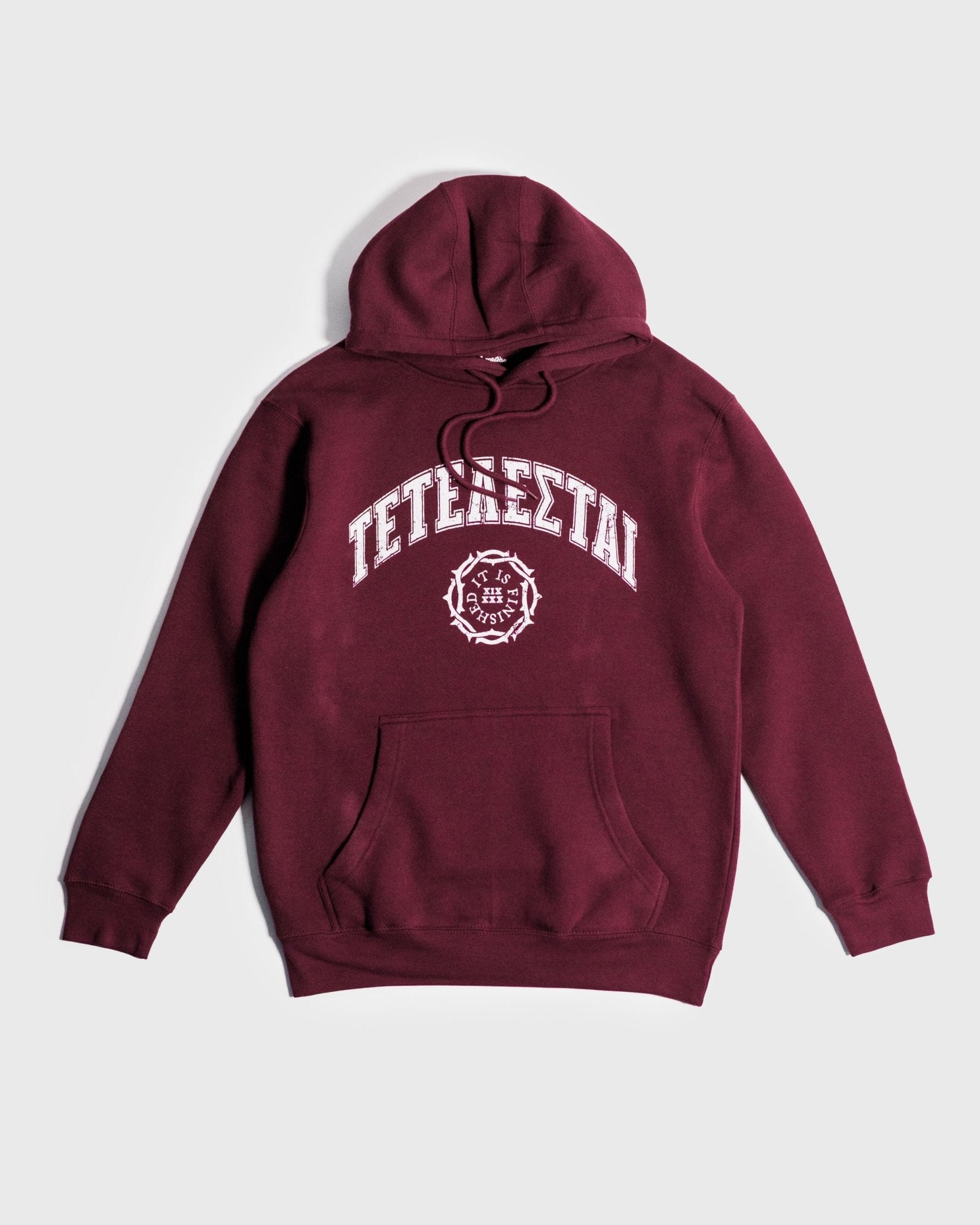 "It Is Finished" Maroon University Hoodie - Proclamation Coalition