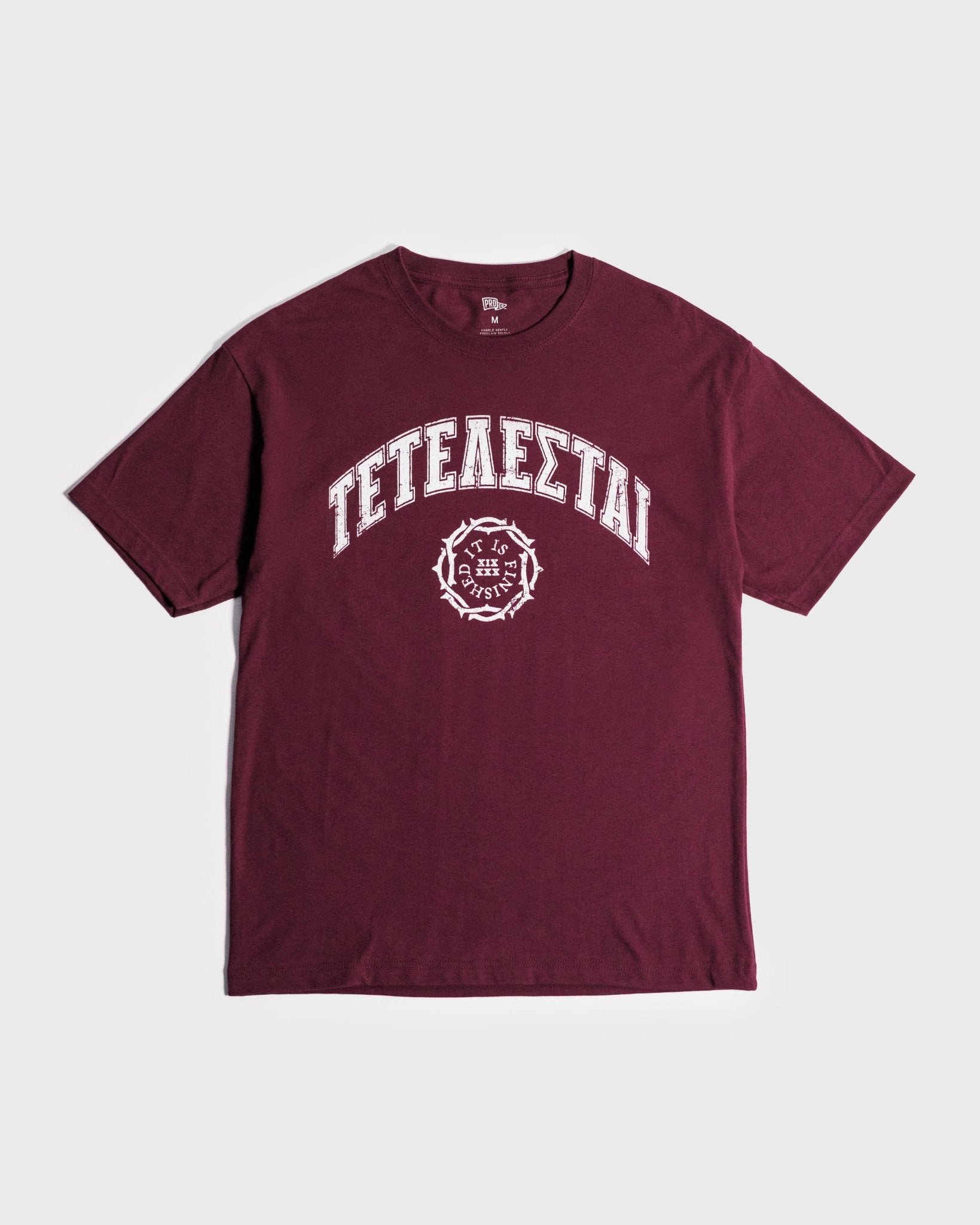 "It Is Finished" Maroon University Tee - Proclamation Coalition