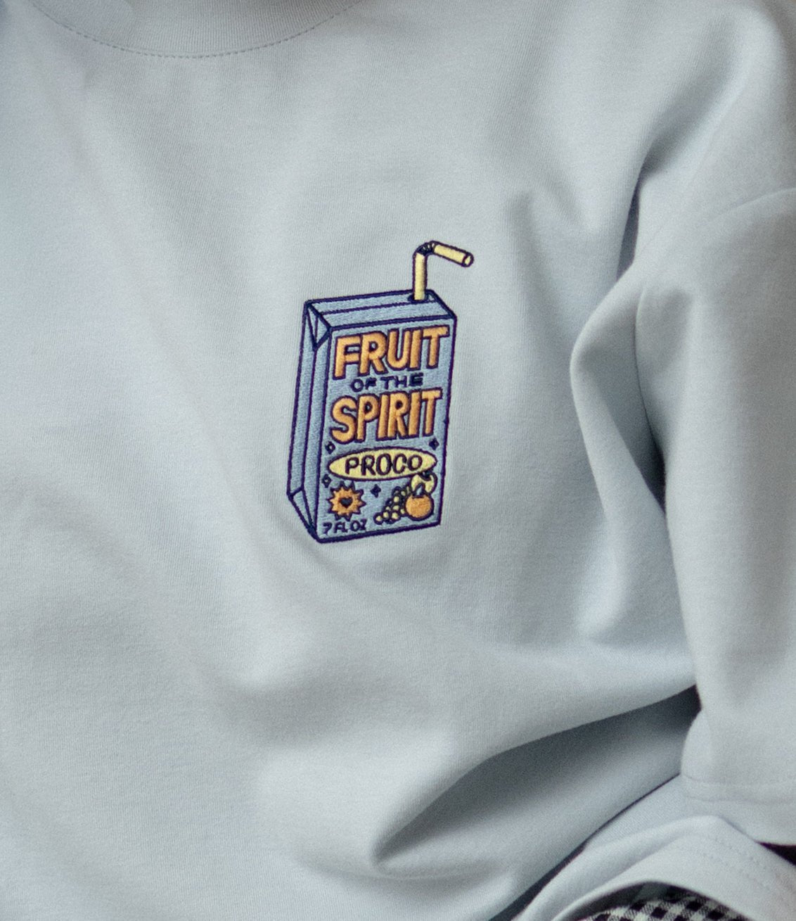 "Juice Box" Blue Mist Essential Tee - Proclamation Coalition