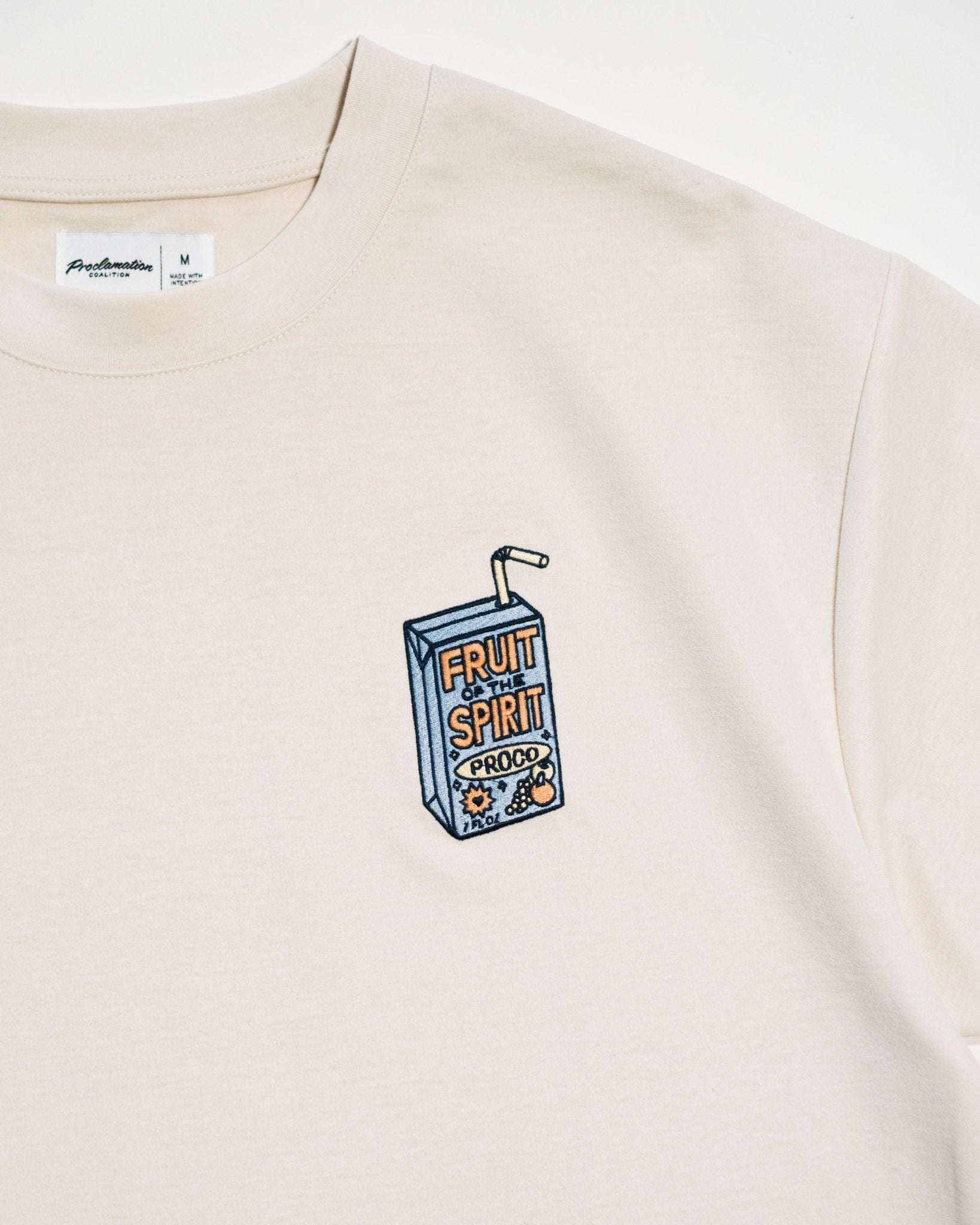 "Juice Box" Ivory Essential Tee - Proclamation Coalition