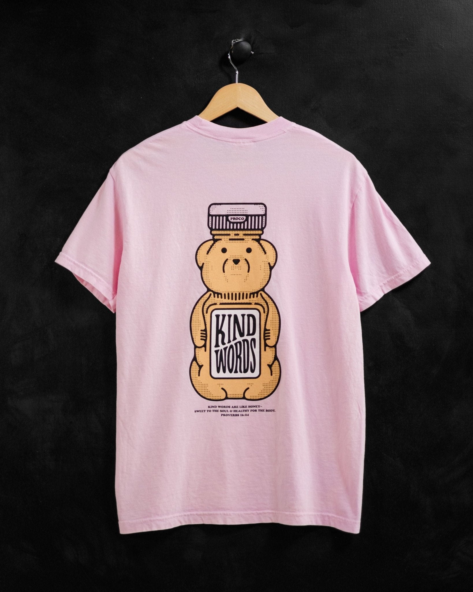 "Kind Words - Honey Bear" Blossom Comfort Colors Tee - Proclamation Coalition