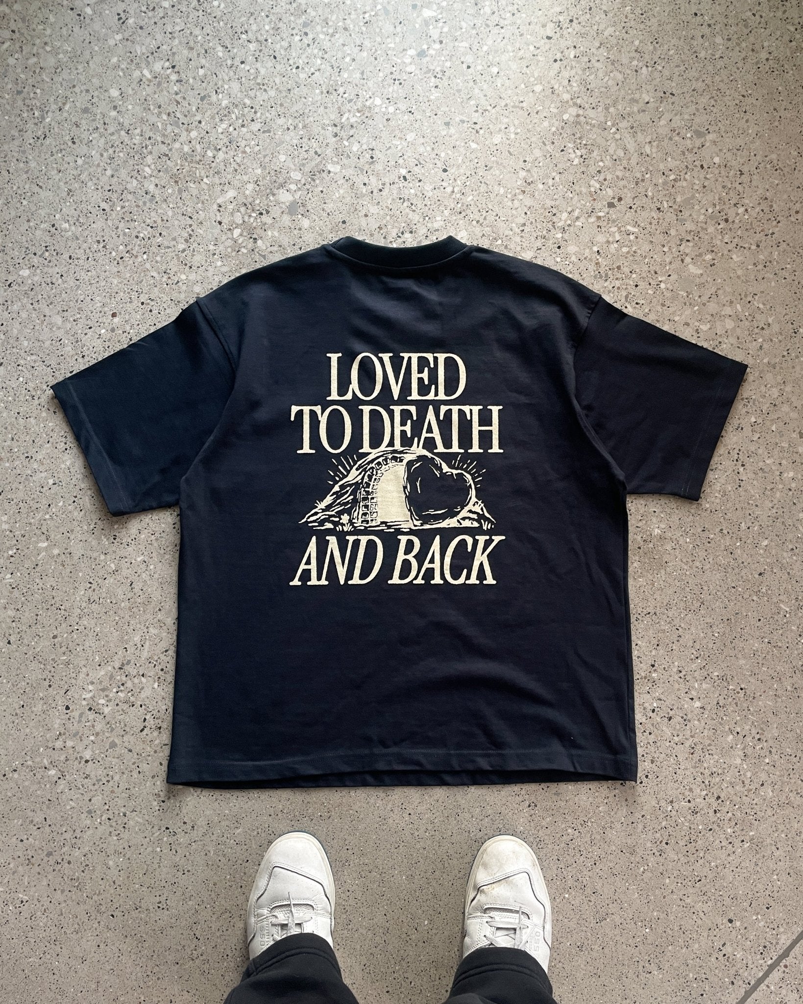 "Loved to Death" Navy Heavyweight Tee - Proclamation Coalition