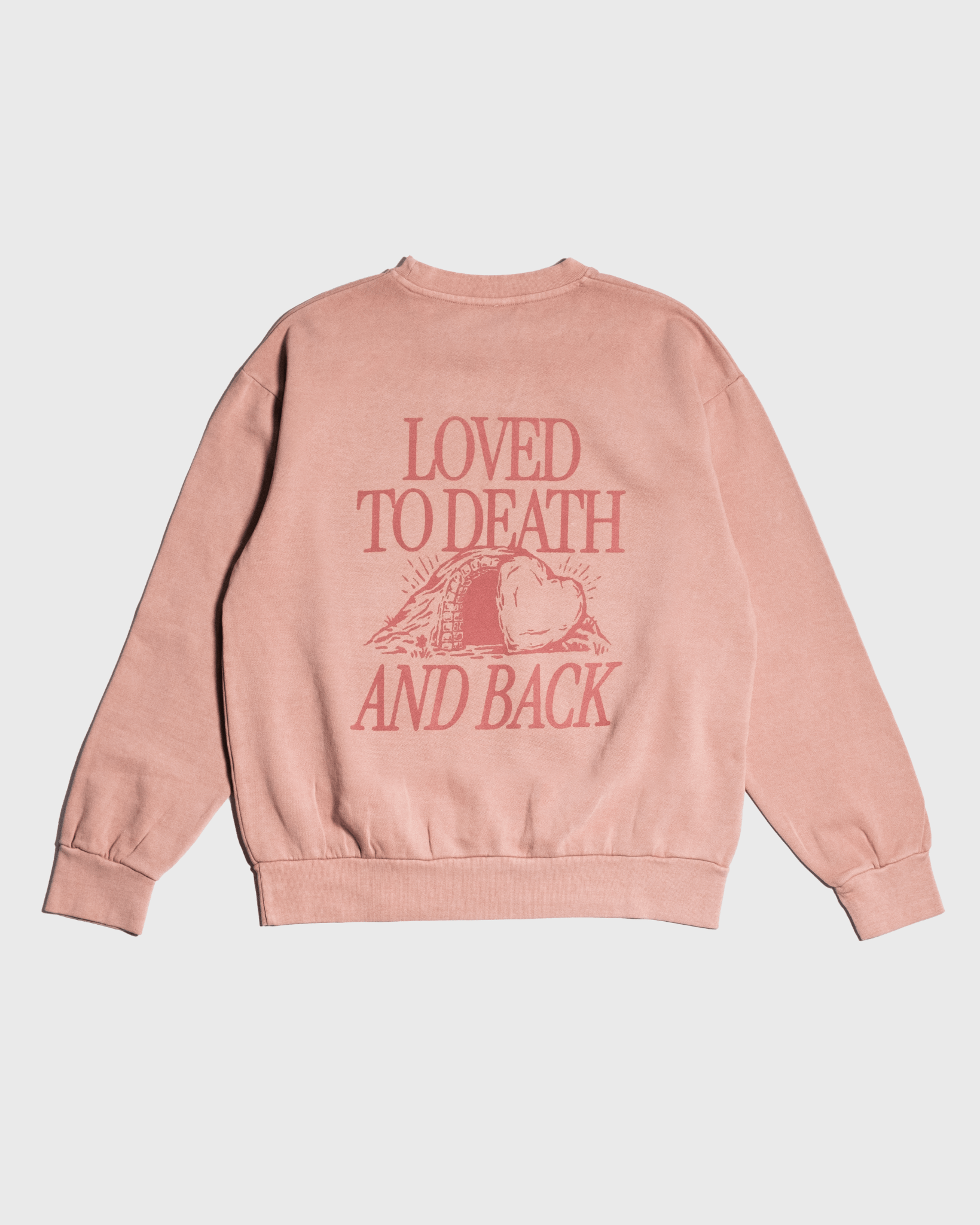 "Loved to Death" Peachy Heavyweight Crewneck - Proclamation Coalition