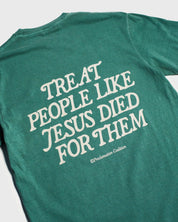 NEW! "Because He Did" Emerald Tee - Proclamation Coalition