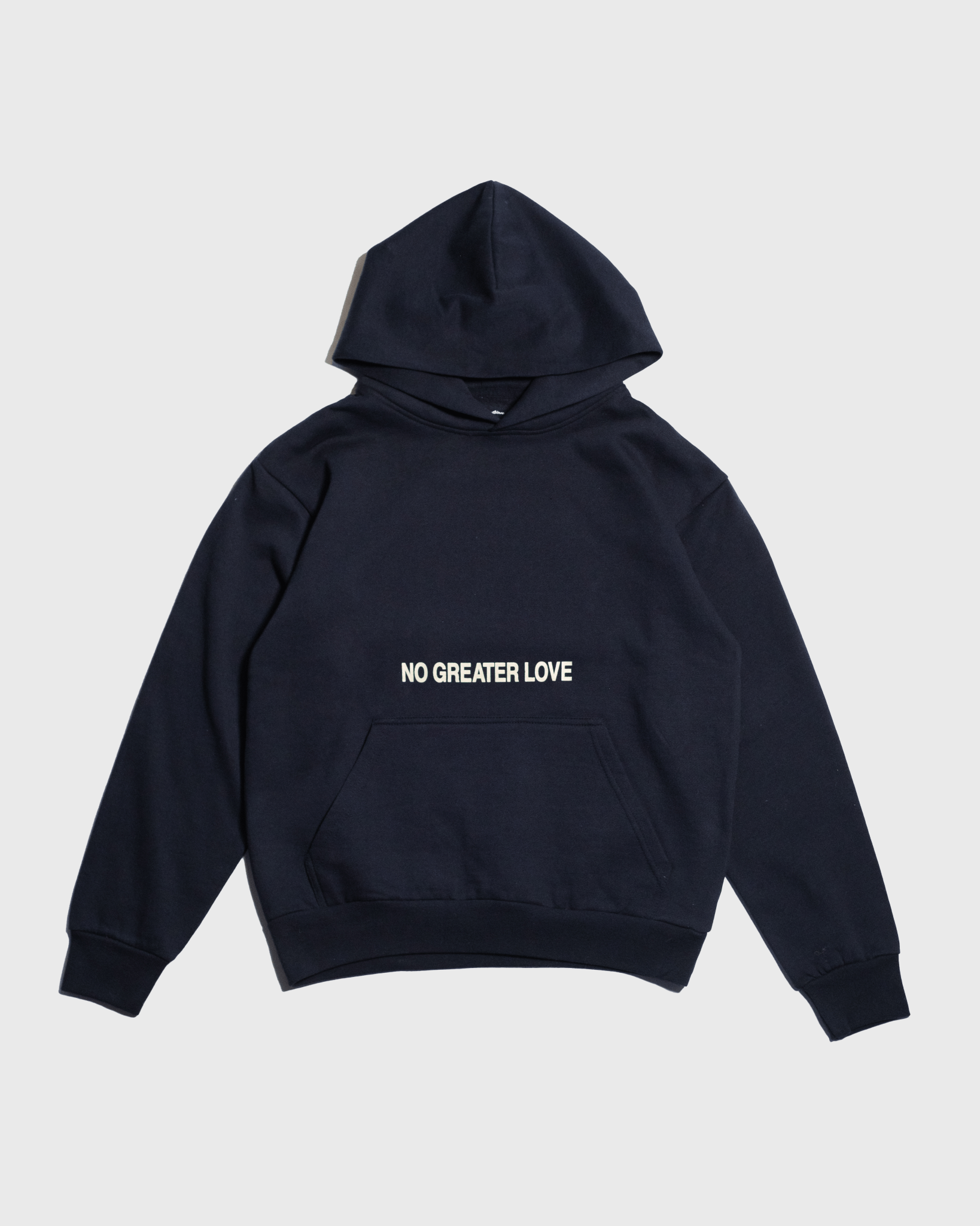 "No Greater Love" Midnight Navy Heavyweight Hoodie - Proclamation Coalition