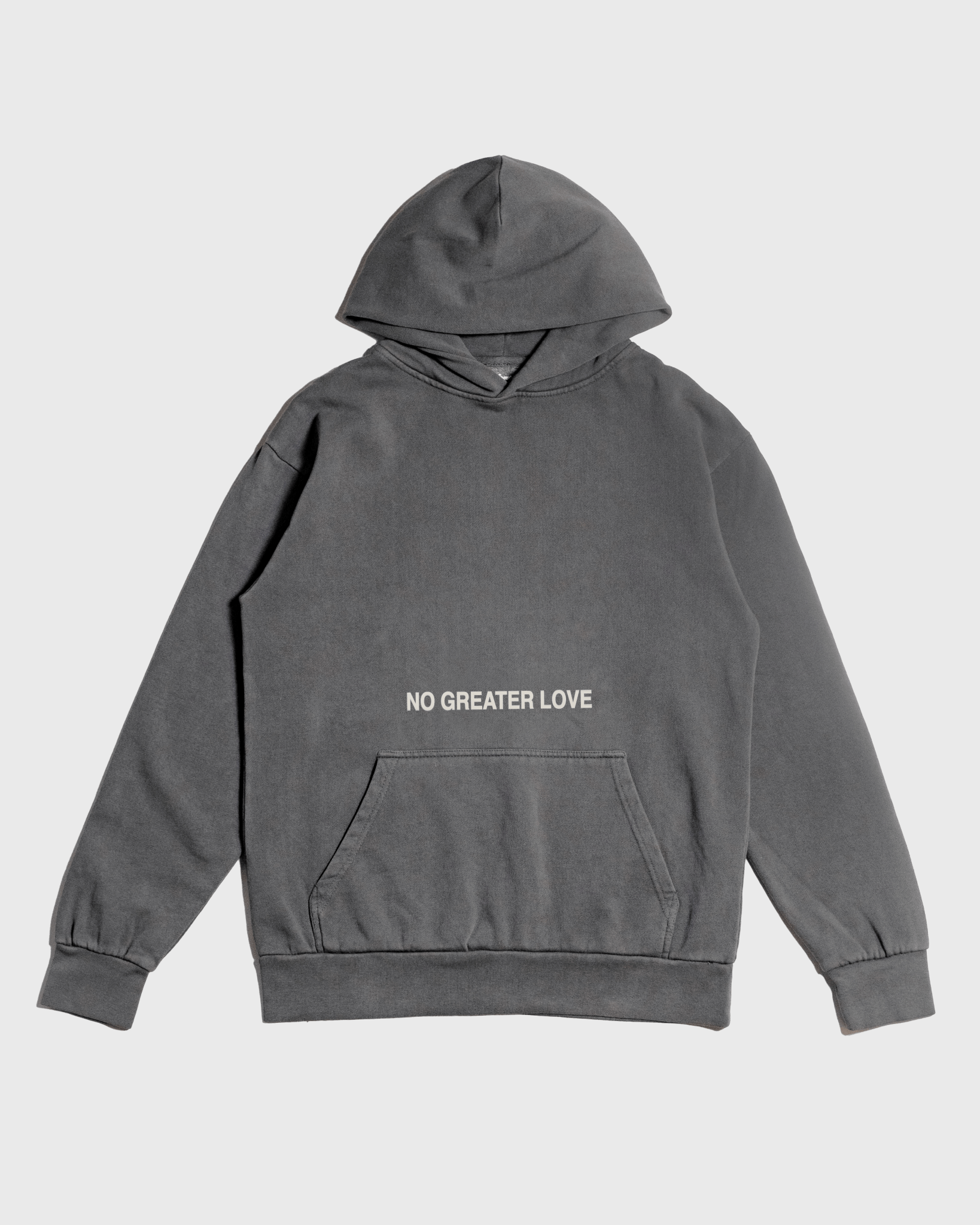 "No Greater Love" Pepper Heavyweight Hoodie - Proclamation Coalition