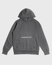 "No Greater Love" Pepper Heavyweight Hoodie - Proclamation Coalition