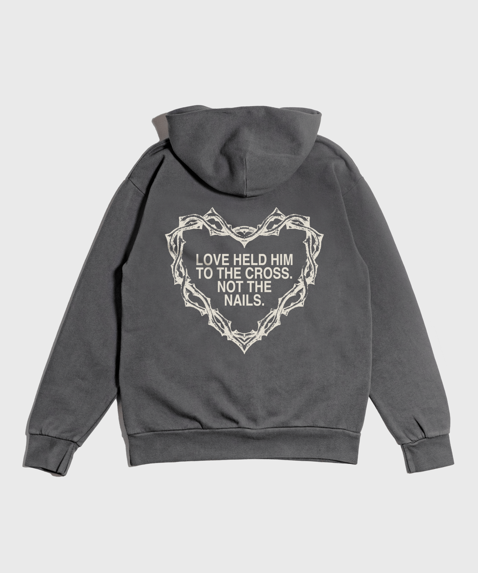 "No Greater Love" Pepper Heavyweight Hoodie - Proclamation Coalition