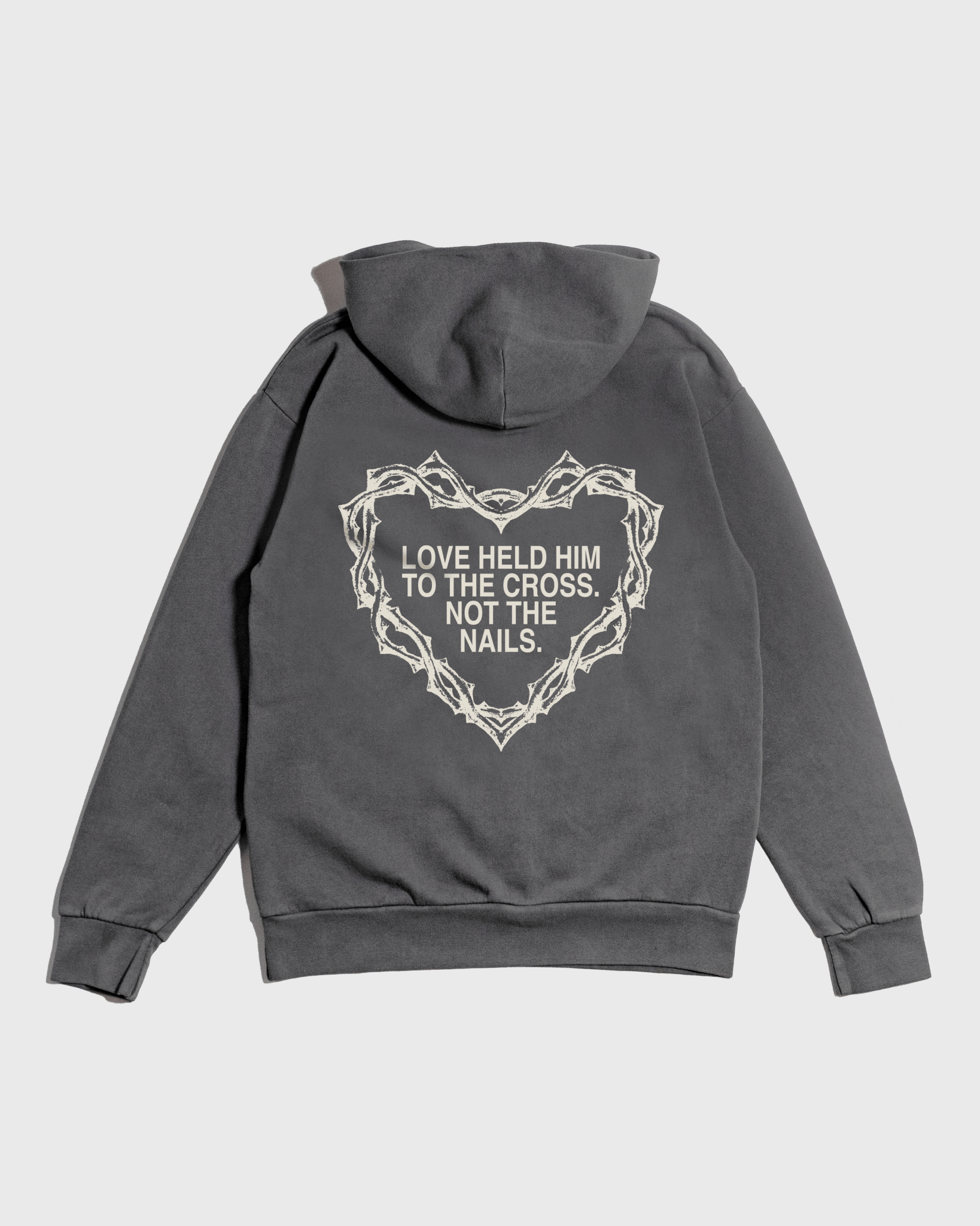 "No Greater Love" Pepper Heavyweight Hoodie - Proclamation Coalition