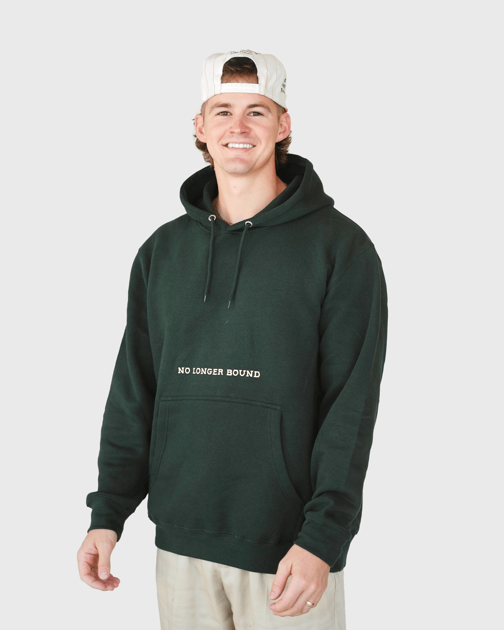 "No Longer Bound" Forrest Green Hoodie - Proclamation Coalition