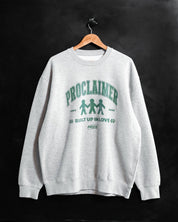 "Proclaimer" Heather Grey Crewneck - Proclamation Coalition