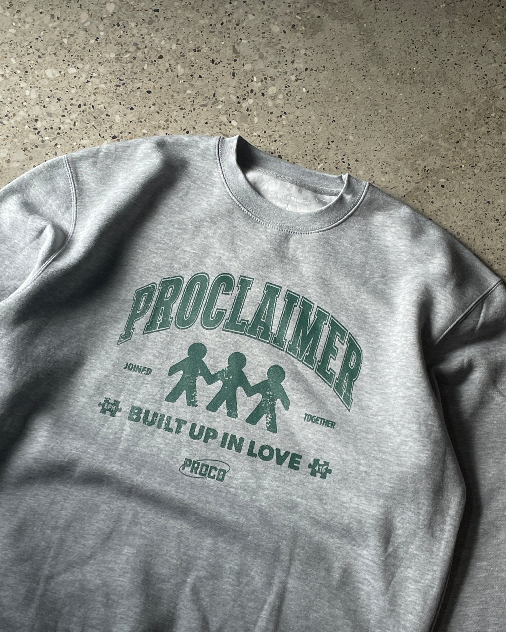 "Proclaimer" Heather Grey Crewneck - Proclamation Coalition