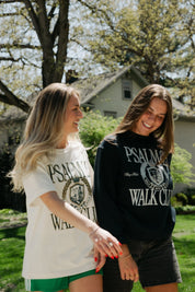 "Psalm 23 Walk Club" Navy Crewneck - Proclamation Coalition