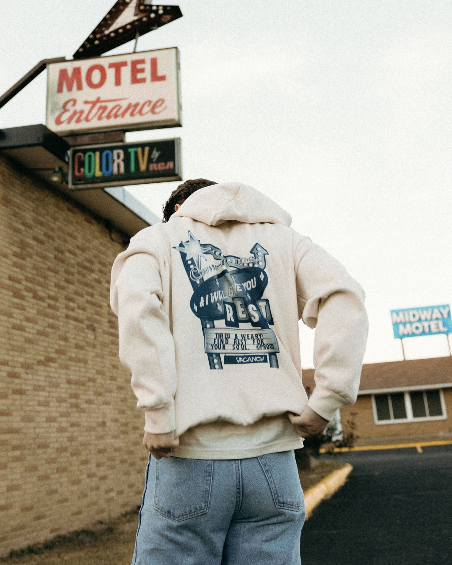 "Rest Motel" Heavyweight Hoodie - Proclamation Coalition