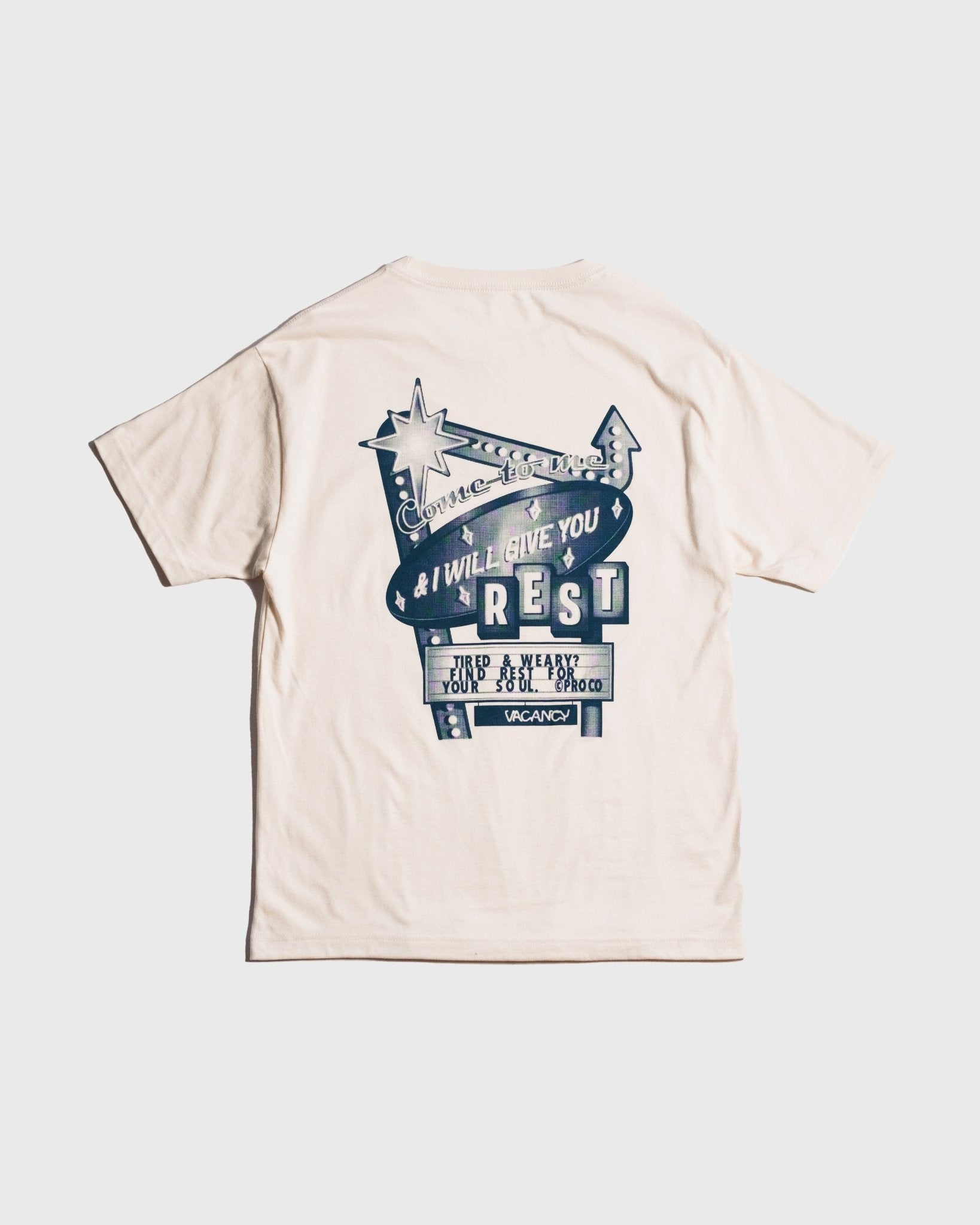 "Rest Motel" Ivory Tee - Proclamation Coalition