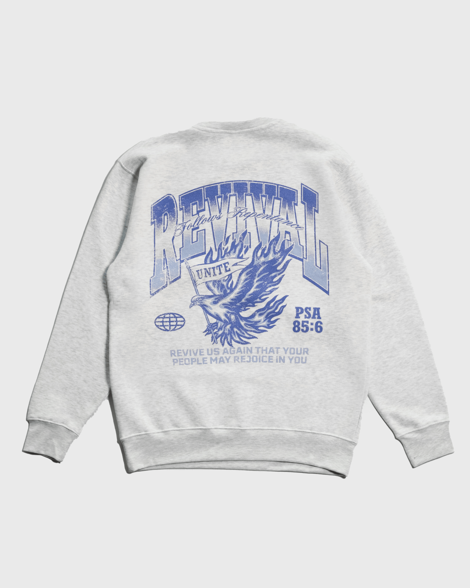 "Revival Follows Repentance" Ash Crewneck - Proclamation Coalition
