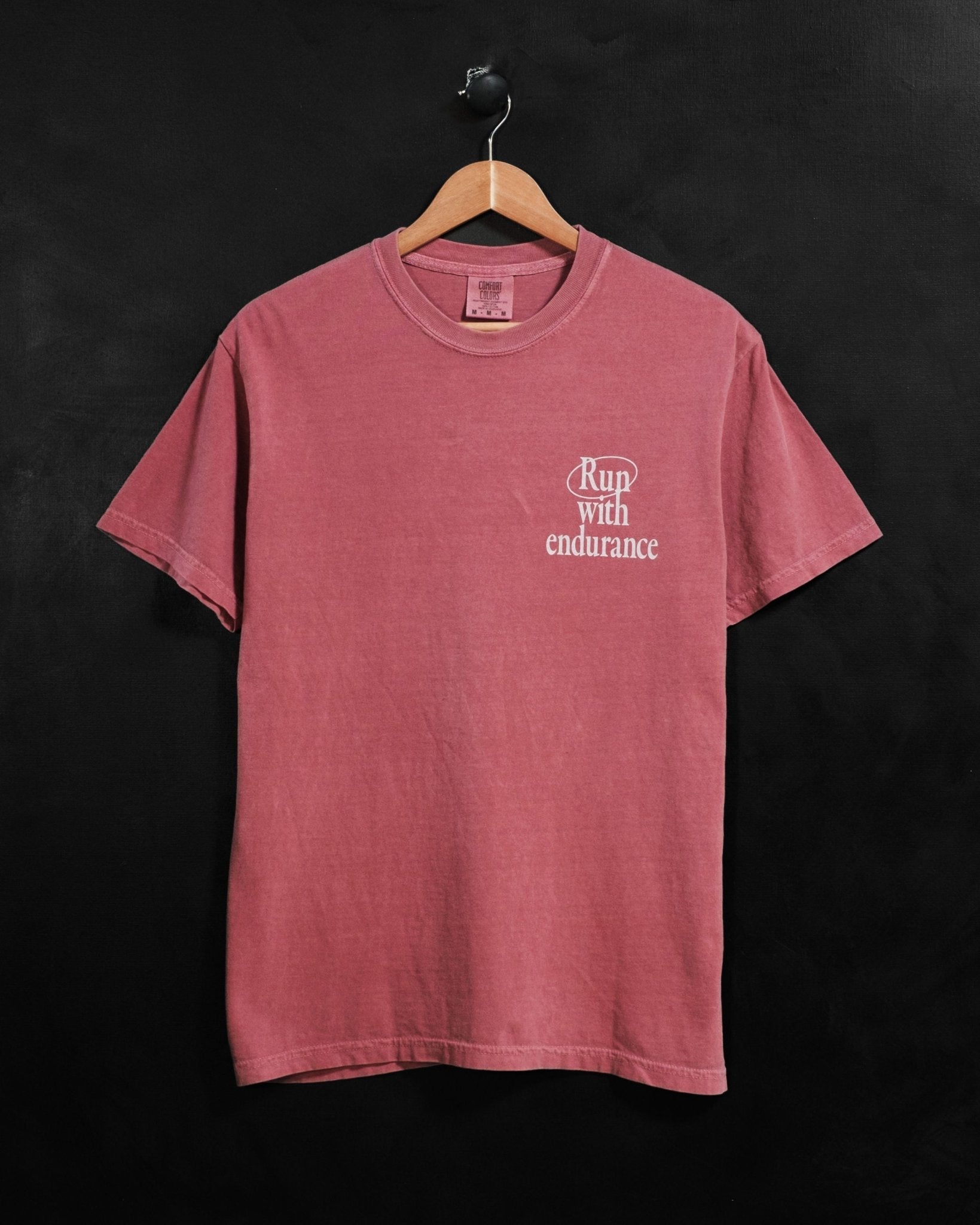 "Run With Endurance" Crimson Comfort Colors Tee - Proclamation Coalition