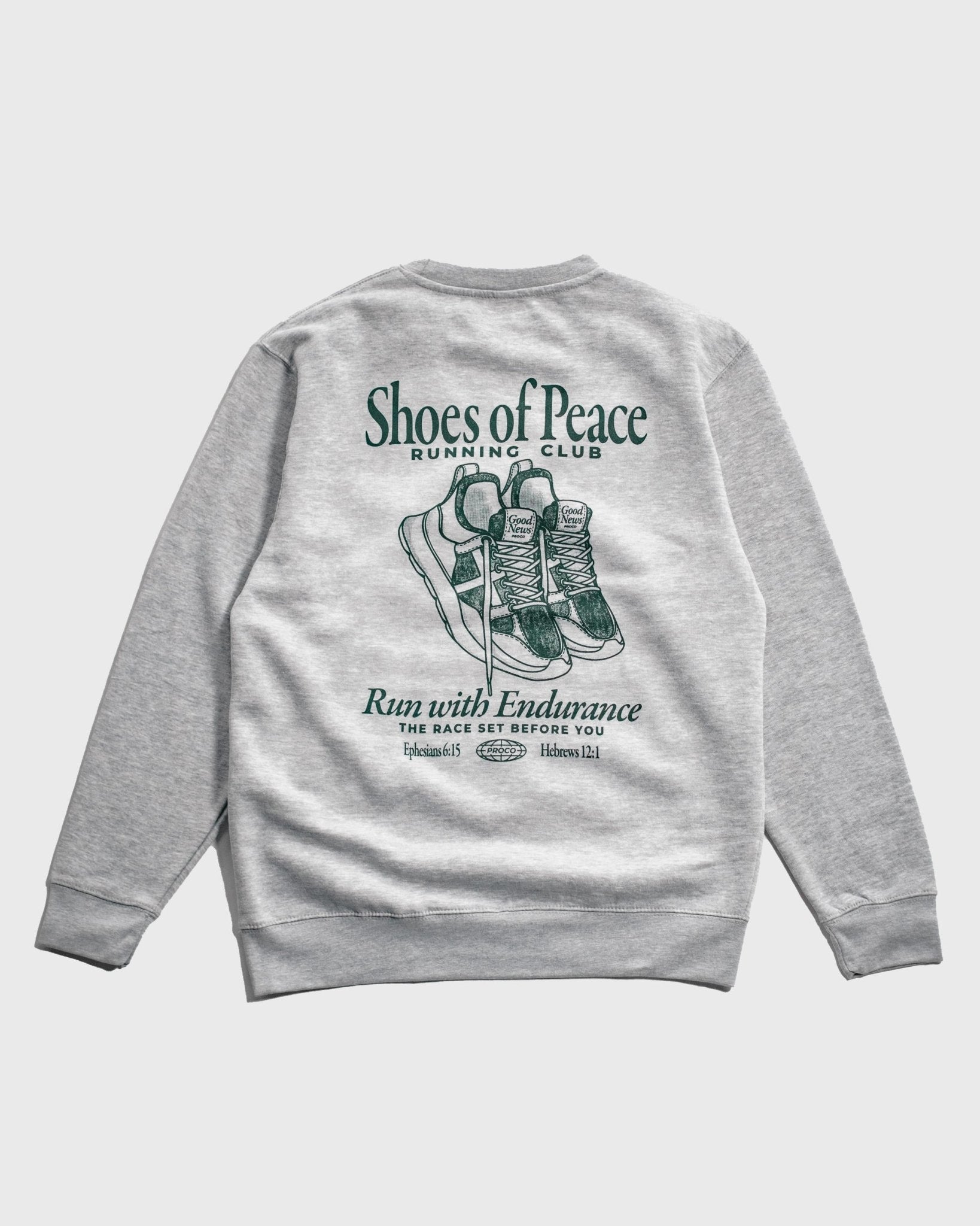 "Run With Endurance" Grey Crewneck - Proclamation Coalition
