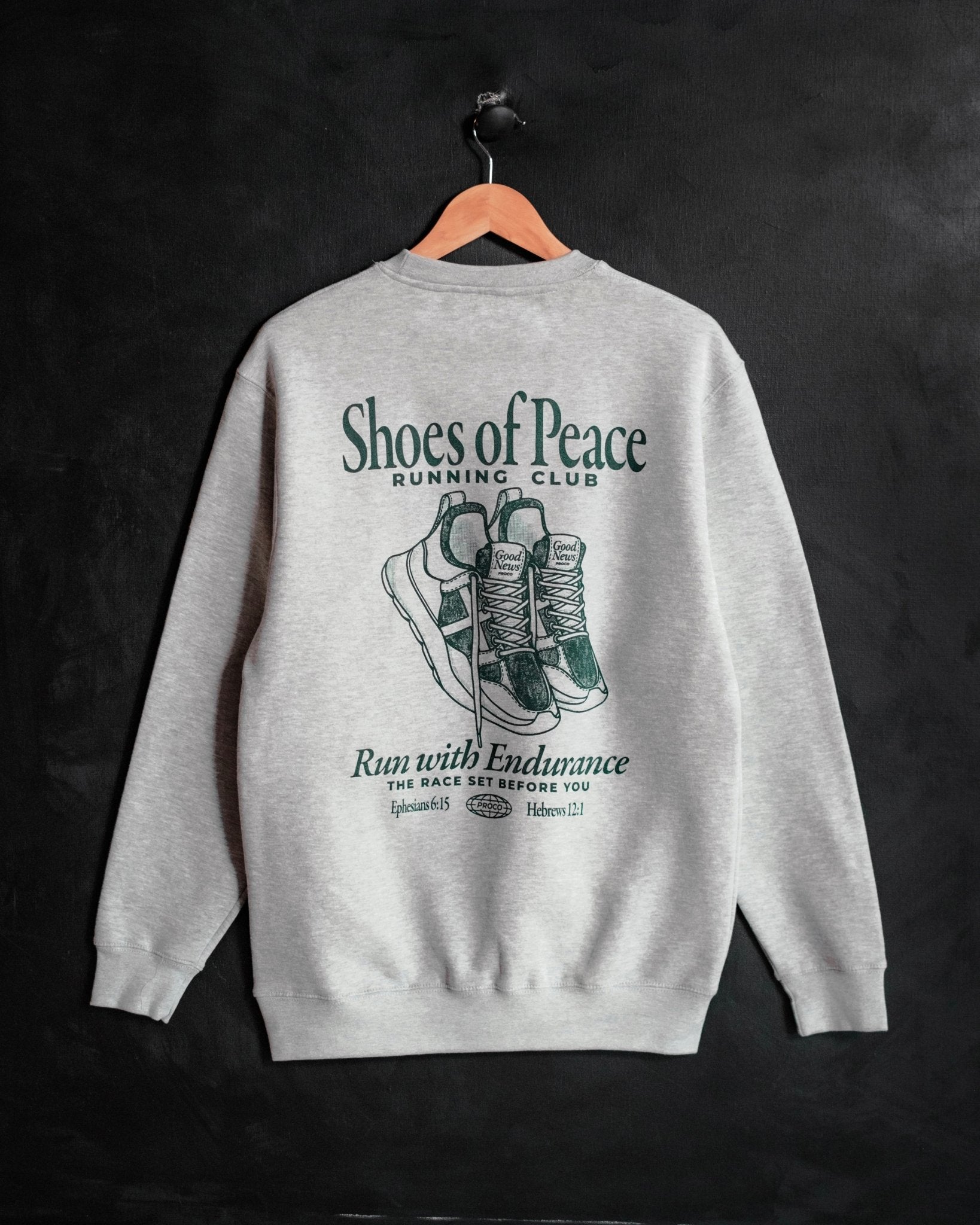 "Run With Endurance" Grey Crewneck - Proclamation Coalition