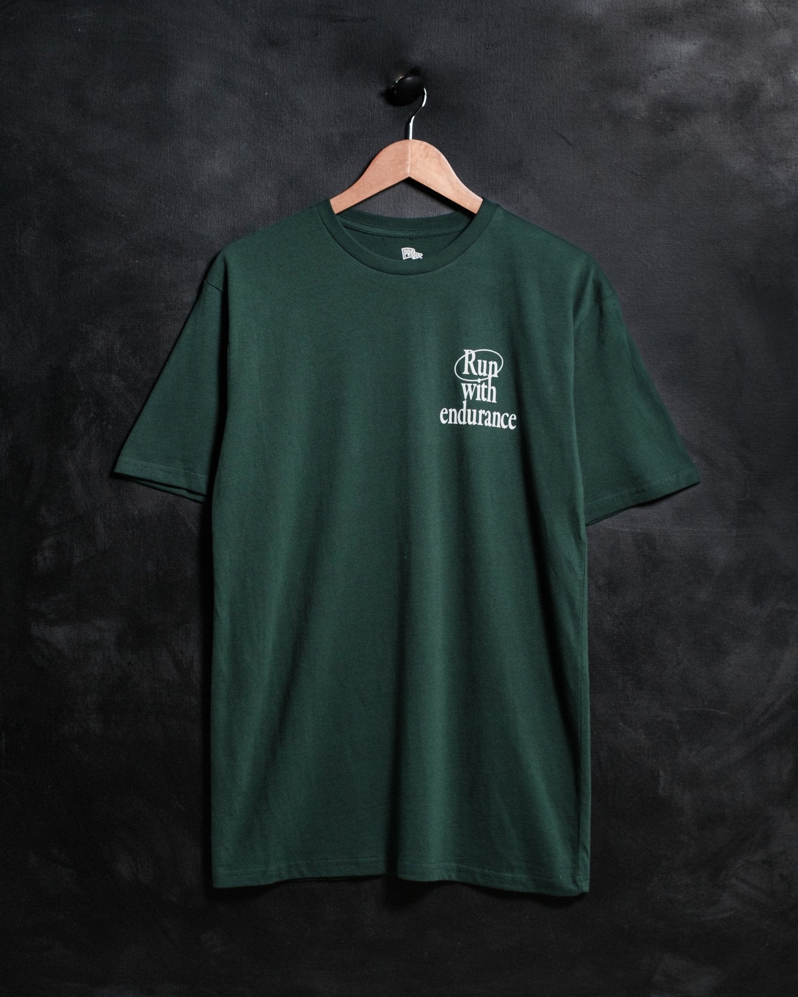 "Run With Endurance" Pine Green Tee - Proclamation Coalition