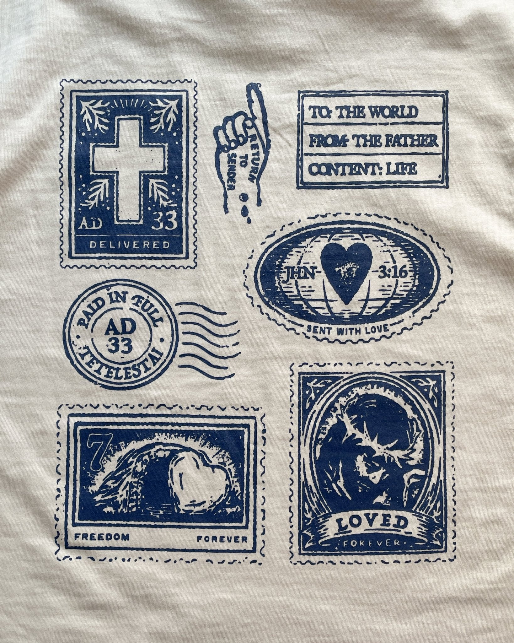 "Sent With Love" Ivory Heavyweight Tee - Proclamation Coalition