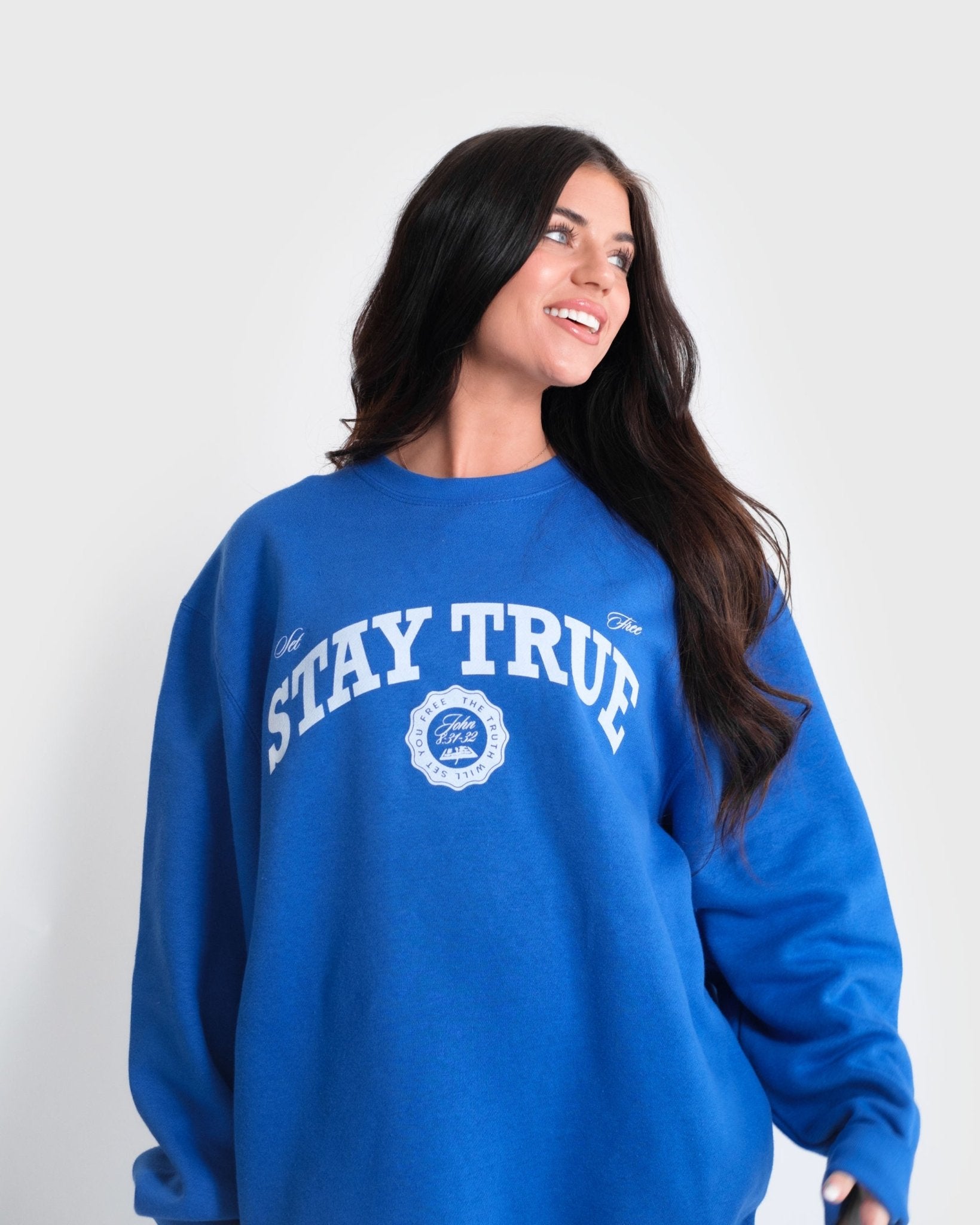 "Set Free X Stay True" Royal Blue Crewneck - Proclamation Coalition