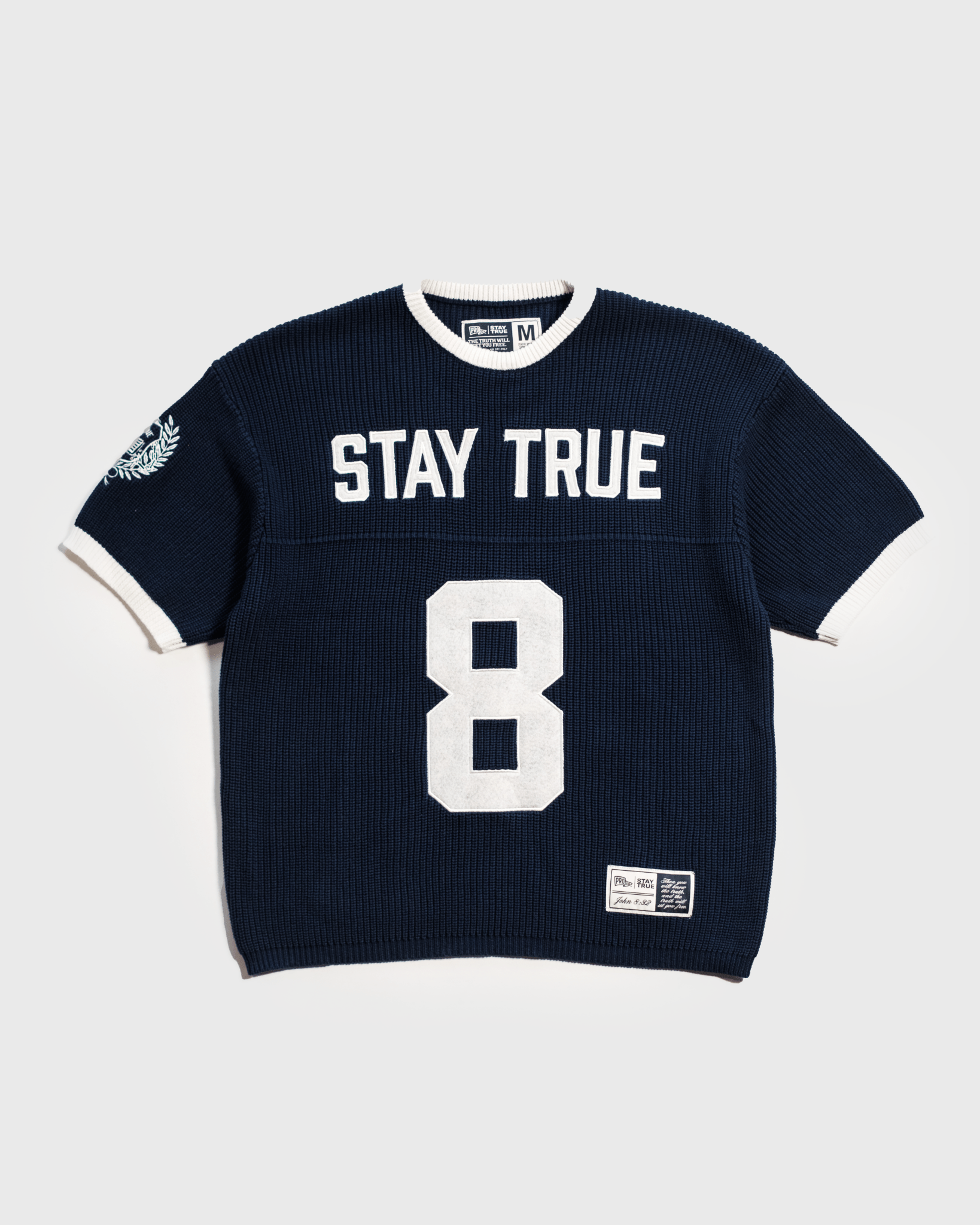 "Stay True X John 8:23" Navy Knit Jersey - Proclamation Coalition