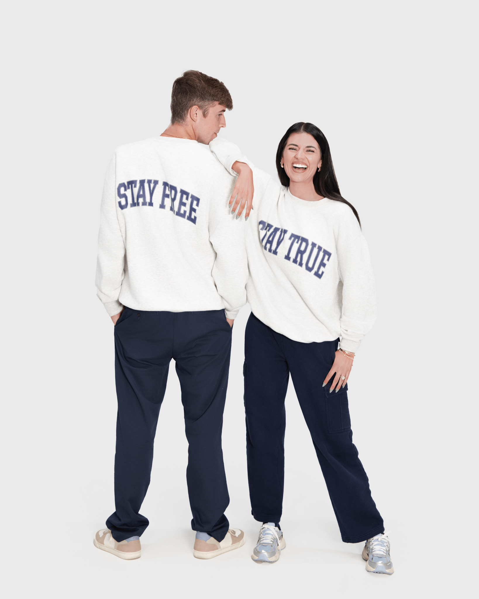 "Stay True X Stay Free" Oatmeal Crewneck - Proclamation Coalition