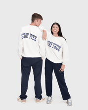 "Stay True X Stay Free" Oatmeal Crewneck - Proclamation Coalition
