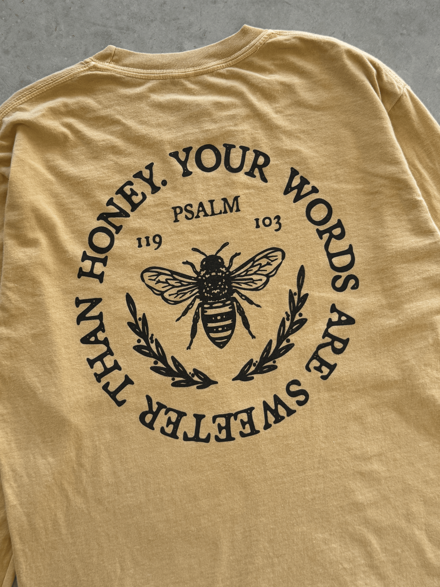 "Sweeter Than Honey" Long-sleeve Tee - Mustard - Proclamation Coalition