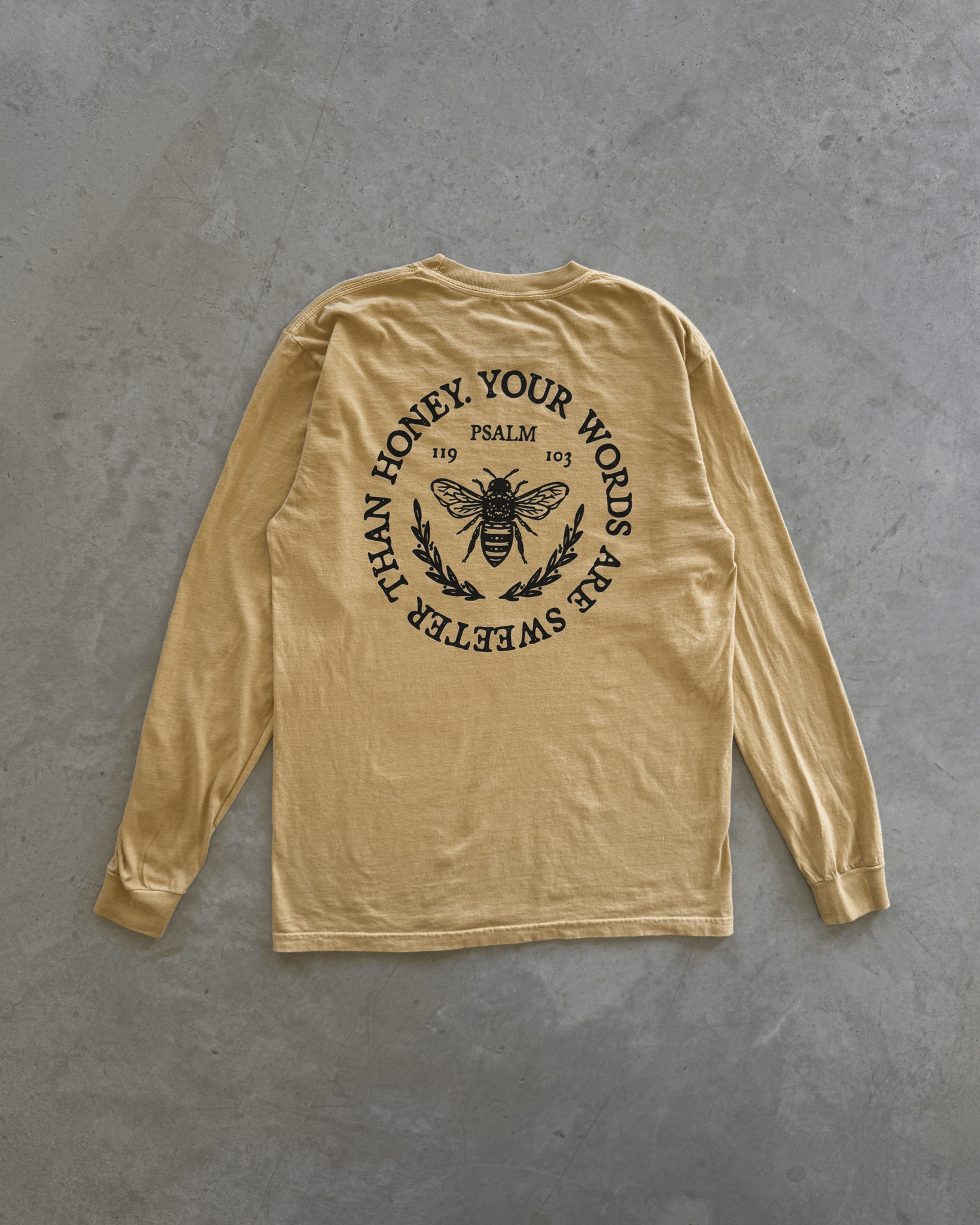 "Sweeter Than Honey" Long-sleeve Tee - Mustard - Proclamation Coalition
