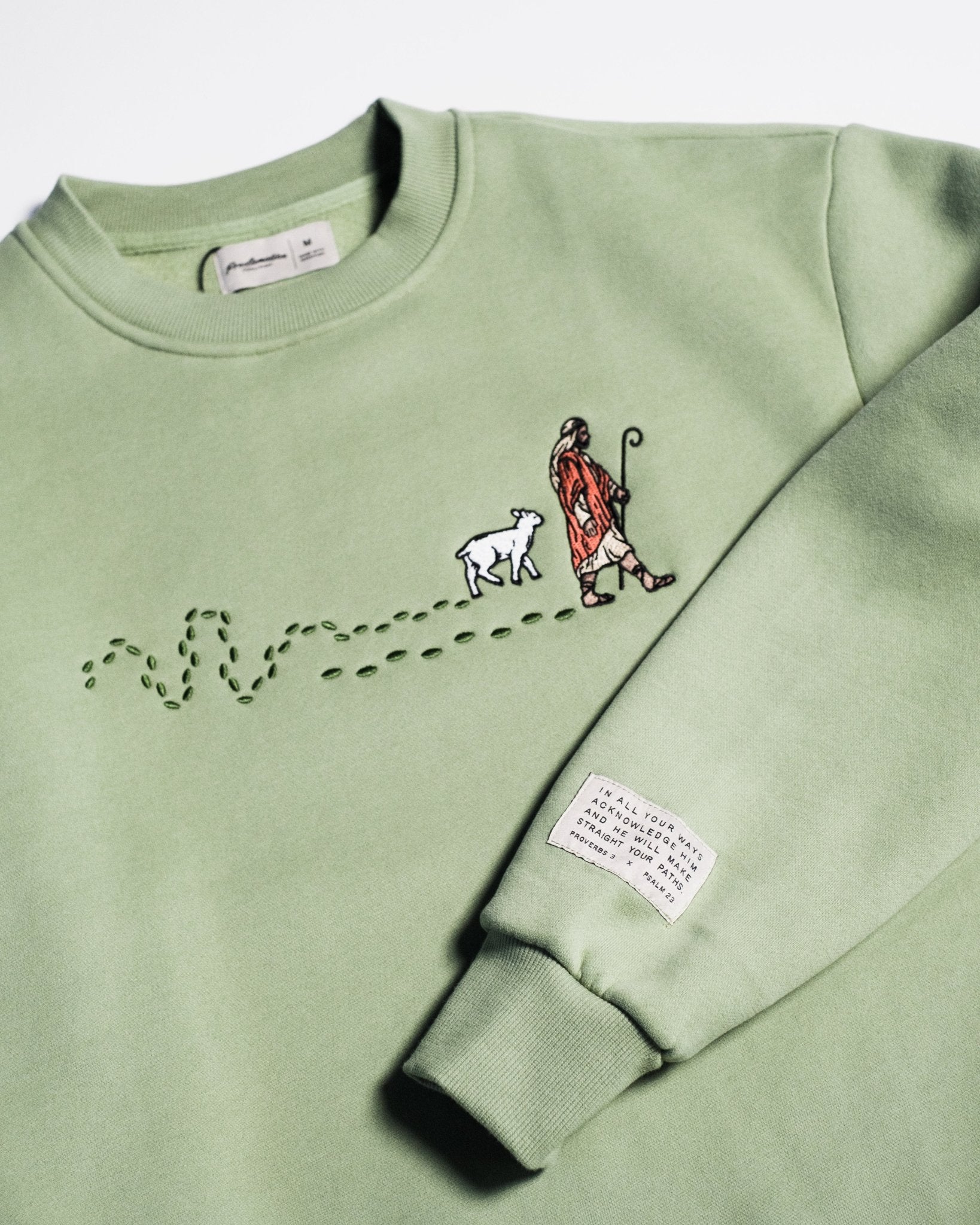 "The Good Shepherd" Green Pasture Comfort Crewneck - Proclamation Coalition