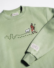 "The Good Shepherd" Green Pasture Comfort Crewneck - Proclamation Coalition