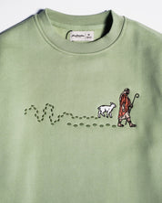 "The Good Shepherd" Green Pasture Comfort Crewneck - Proclamation Coalition