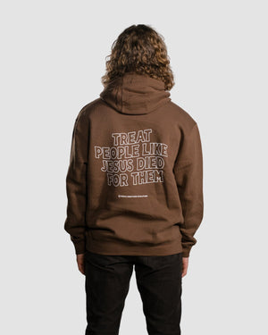 Treat People Like Jesus Died for Them "Hot-Chocolate" Hoodie - Proclamation Coalition