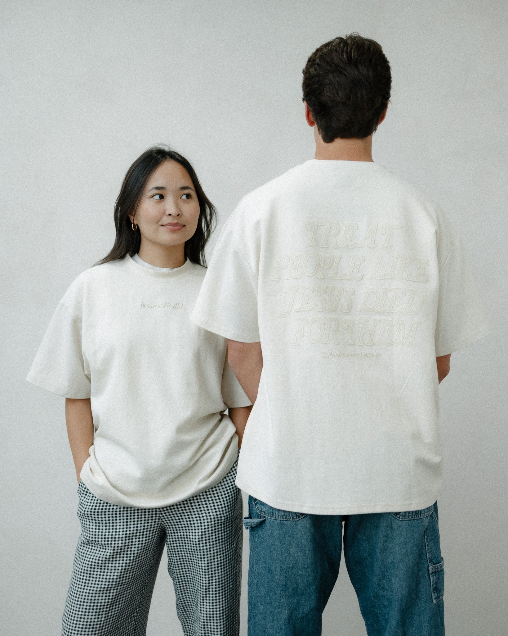 "Treat People Like Jesus Died For Them" Monochrome Essential Tee - Proclamation Coalition