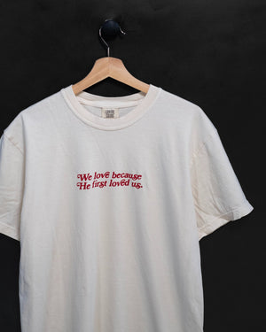 
            
                Load image into Gallery viewer, &amp;quot;First Loved&amp;quot; Ivory Tee (EXCLUSIVE) - Proclamation Coalition
            
        