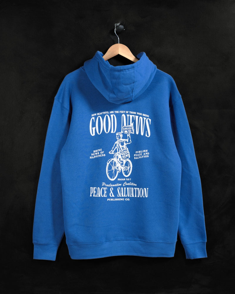 "Good News - Paper Boy" Royal Blue Hoodie - Proclamation Coalition