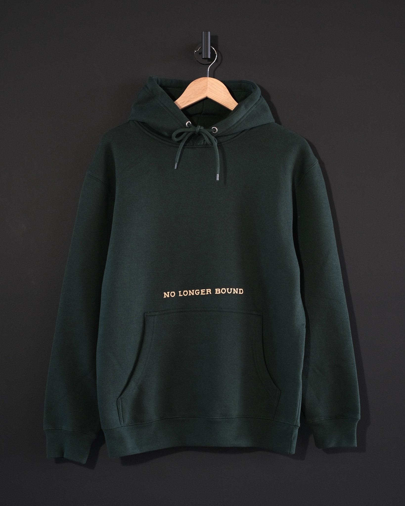 Christian Sweatshirt - No Longer Bound Forest Green Hoodie - Proclamation Coalition