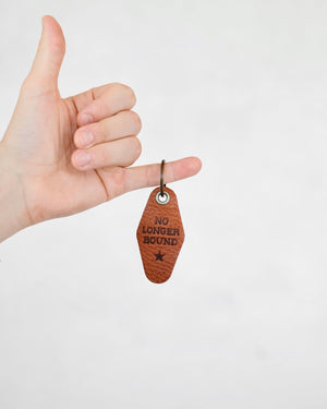 "No Longer Bound" Hand Crafted Leather Keychain - Proclamation Coalition