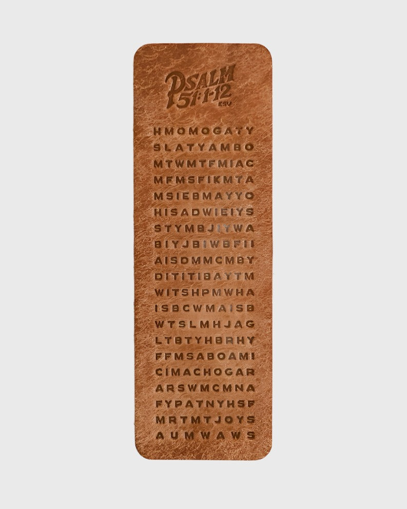 
            
                Load image into Gallery viewer, Psalm 51:1-12 Memory Bookmark (Italian Leather) - Proclamation Coalition
            
        