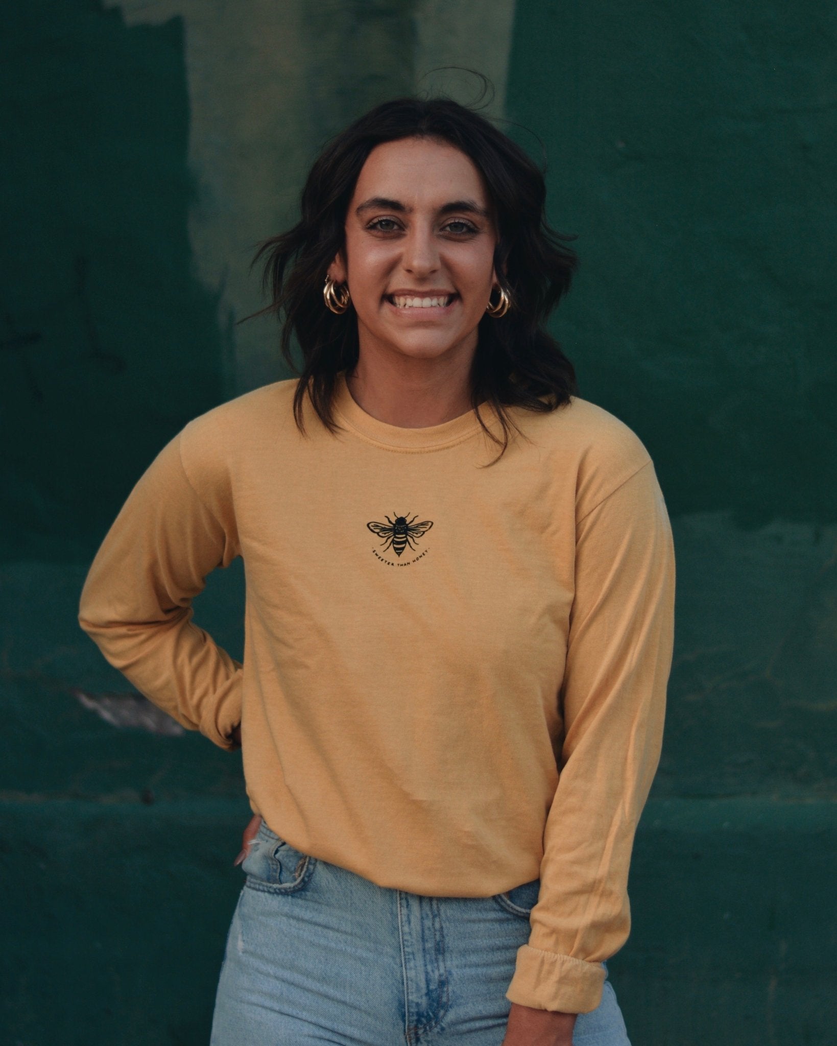 "Sweeter Than Honey" Long-sleeve Tee - Mustard - Proclamation Coalition